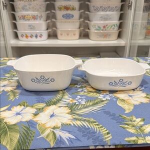 Vintage Corningware Blue Cornflower set